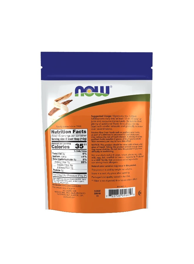 Now Foods Whole Psyllium Husk Powder, Whole 454 grams / 16 Oz - Image 2
