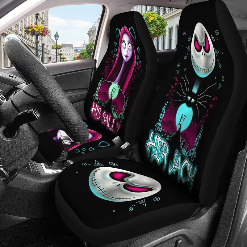 GENANY Nightmare Couple Car Seat Covers Set of 2, Horror Breathable Front Seat Covers for Truck Sedan SUV, Couple Car Accessories, Horror Gift for Women Men - Image 4