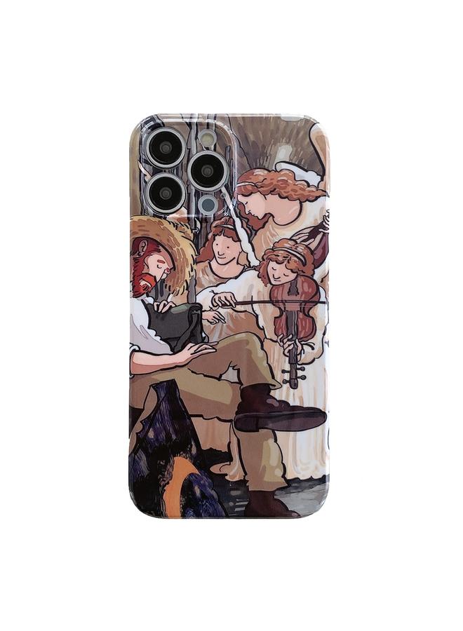 S-TOP Case For iPhone 11 Pro Max Oil Painting Pattern Glossy PC Phone Case - Image 1
