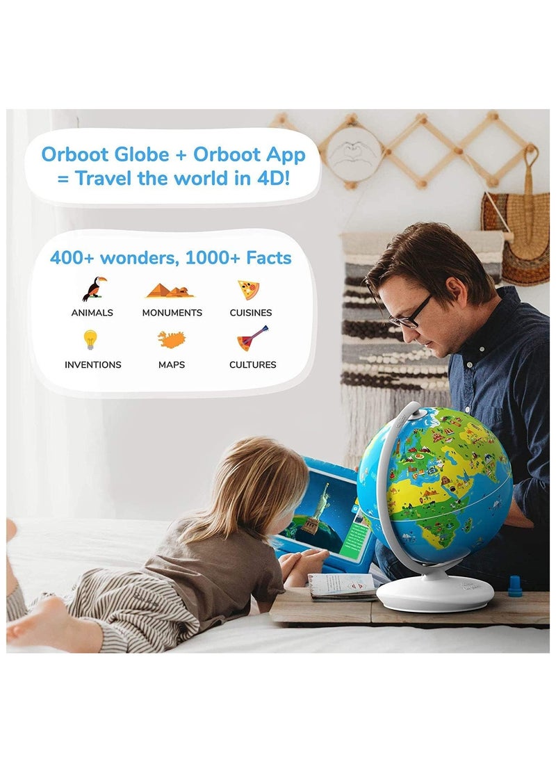 Educational Globe for Kids - Orboot Earth (Globe + App) Interactive AR World Globe | 400 Wonders, 1000+ Facts