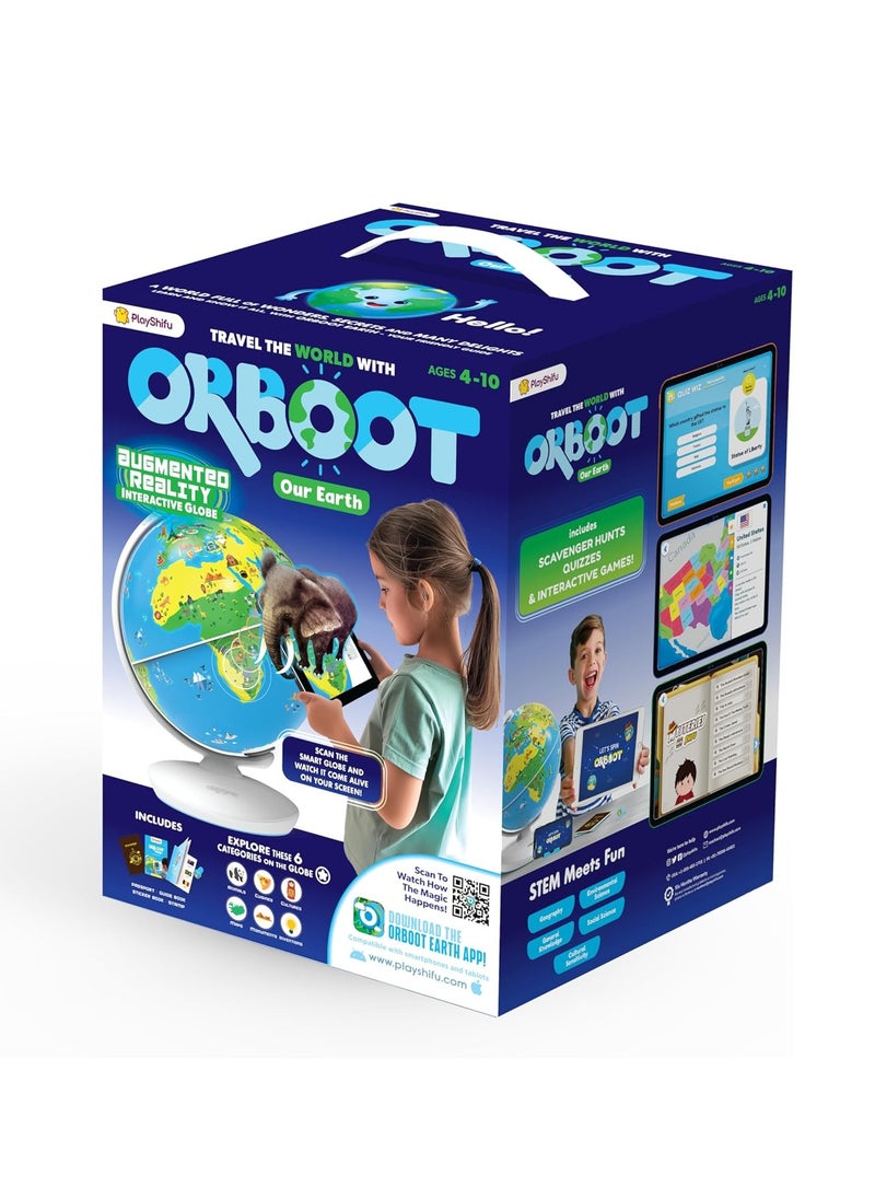 Educational Globe for Kids - Orboot Earth (Globe + App) Interactive AR World Globe | 400 Wonders, 1000+ Facts