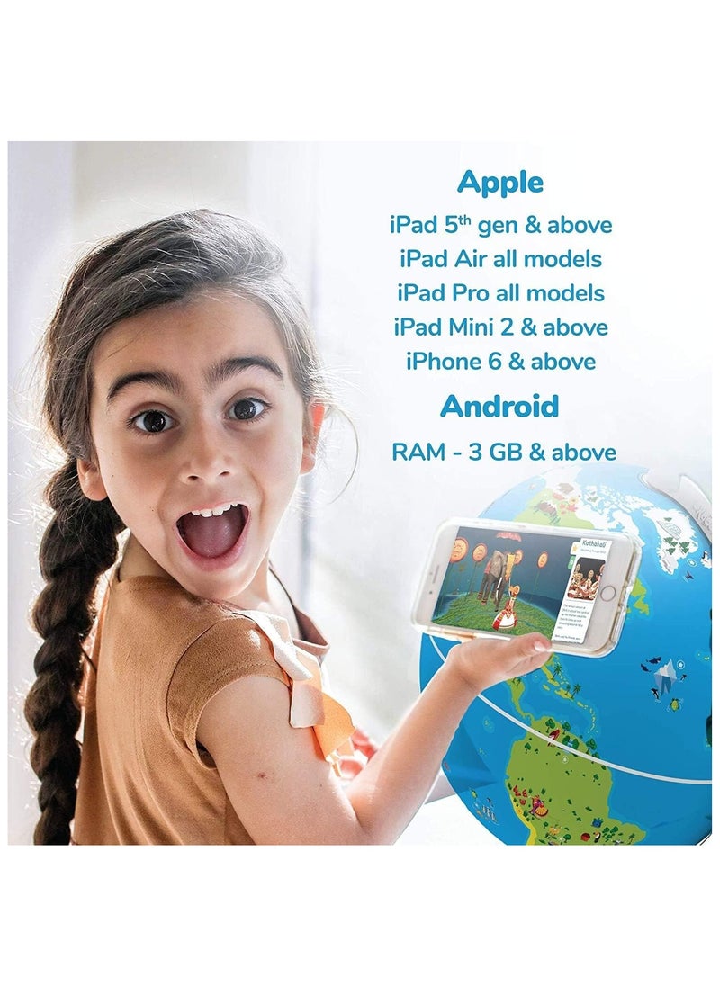 Educational Globe for Kids - Orboot Earth (Globe + App) Interactive AR World Globe | 400 Wonders, 1000+ Facts