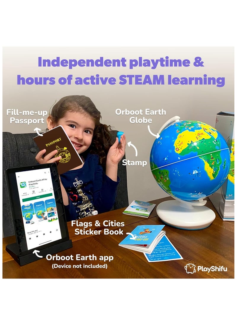Educational Globe for Kids - Orboot Earth (Globe + App) Interactive AR World Globe | 400 Wonders, 1000+ Facts