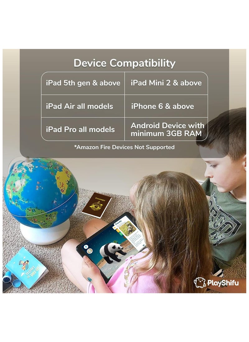 Educational Globe for Kids - Orboot Earth (Globe + App) Interactive AR World Globe | 400 Wonders, 1000+ Facts
