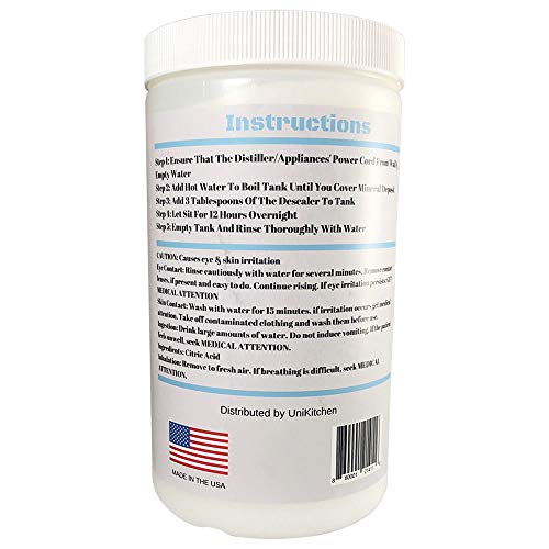 UniKitchen Distiller Cleaner & Descaler (2 LBS) Citric Acid - Universal Application for Waterwise, Natural & Safe – Deeply Penetrates LimeScale & Water Mineral Build-up, Compare to KleenWise - Image 2