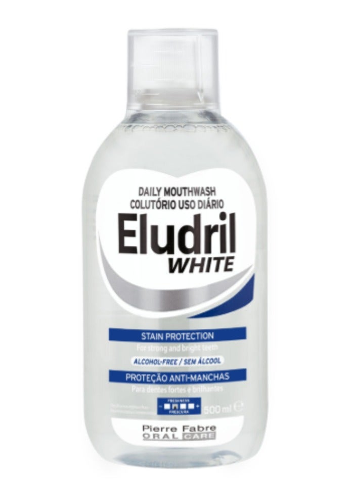 Eludril White Daily Mouthwash Stain Protection - 500ml - Image 1