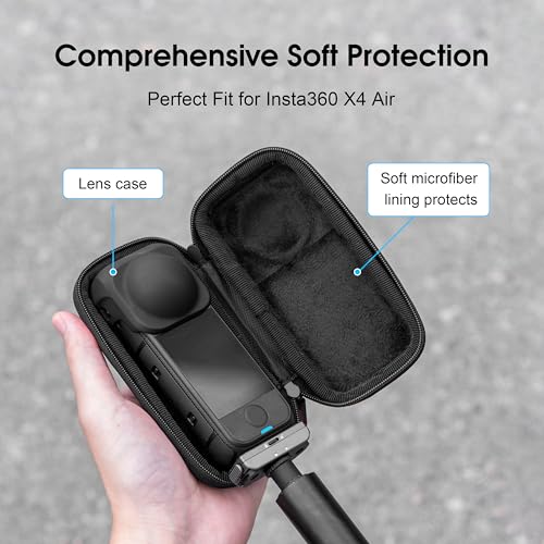 STARTRC VCR Carrying Case for Insta360 X4 Air (for Original Lens Cap) Storage Bag Travel Protective Cover Hard Shell with Carabiner for Insta 360 X4 Air Accessories - Image 2
