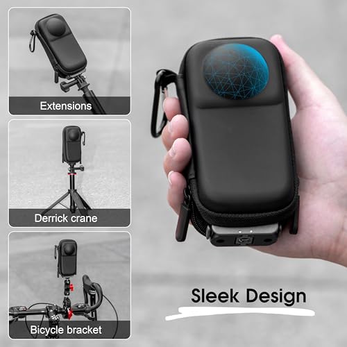 STARTRC VCR Carrying Case for Insta360 X4 Air (for Original Lens Cap) Storage Bag Travel Protective Cover Hard Shell with Carabiner for Insta 360 X4 Air Accessories - Image 4
