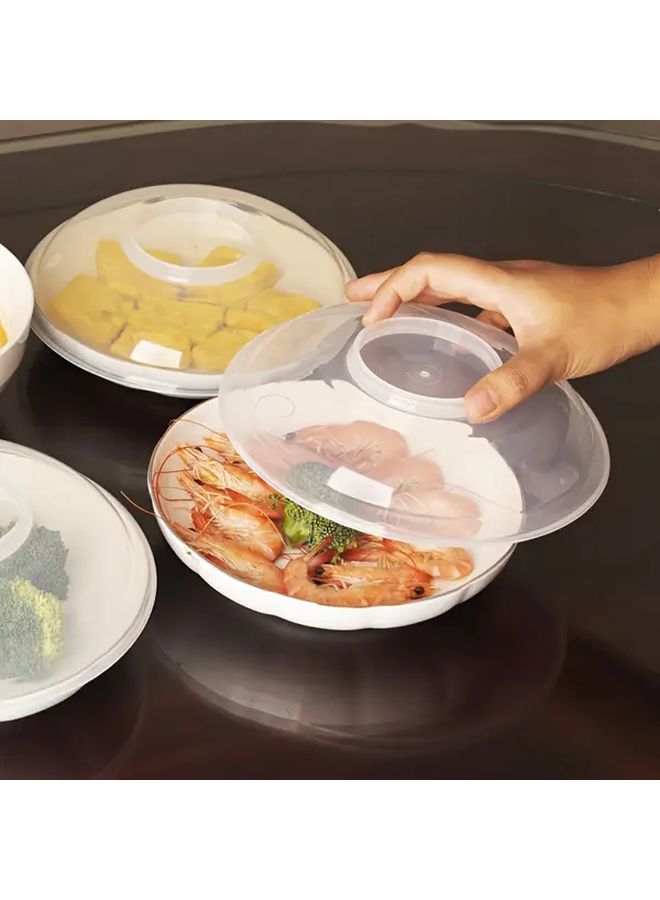 Small Microwave Safe Plastic Food Covers Heat Retention Lids For Bowls And Plates - Image 4