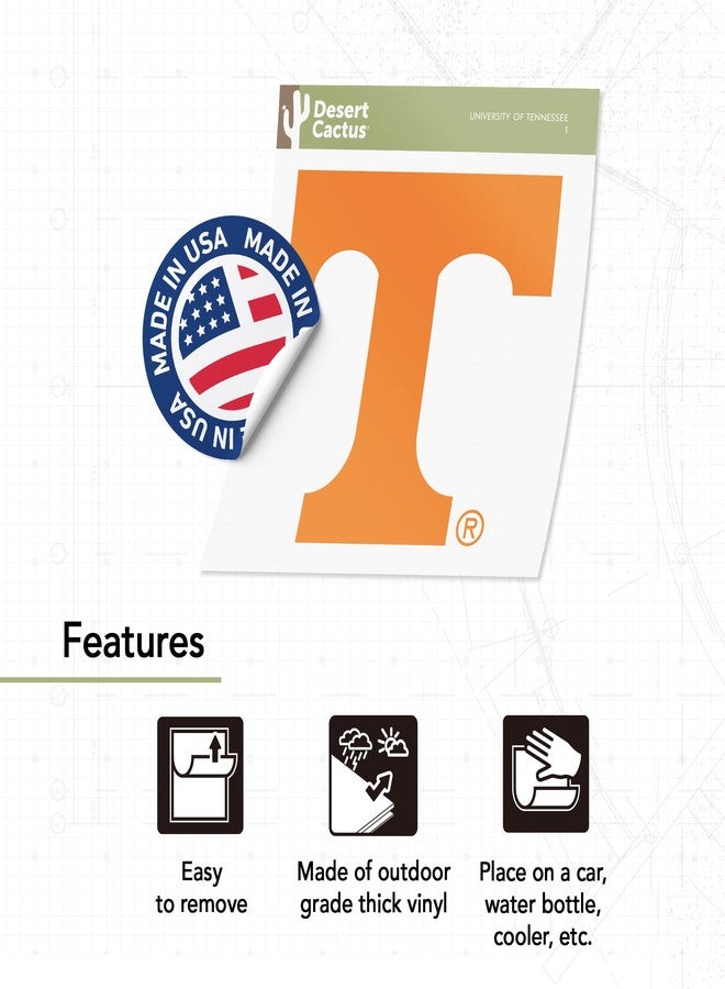 Desert Cactus University of Tennessee UT Vols Volunteers Vinyl Decal Laptop Water Bottle Car Scrapbook Sticker (IND 1) - Image 4