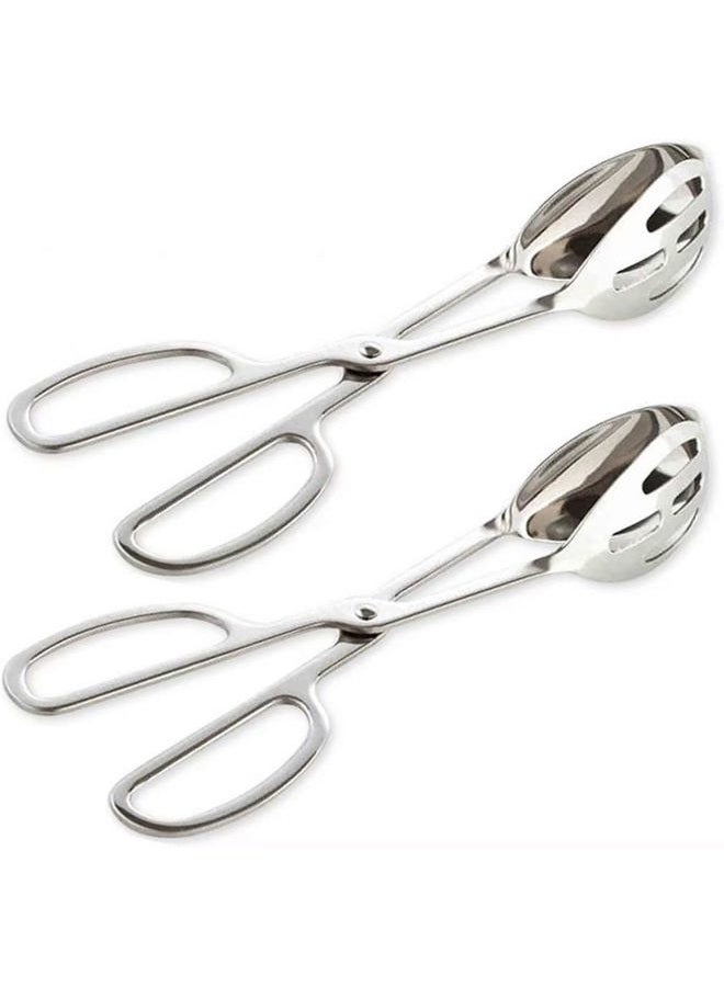 KEBE 2-PACK Stainless Steel Buffet Party Catering Serving Tongs Thickening Food Clip Salad Tongs Cake Clip Bread Clip - Image 1
