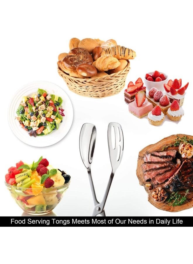 KEBE 2-PACK Stainless Steel Buffet Party Catering Serving Tongs Thickening Food Clip Salad Tongs Cake Clip Bread Clip - Image 5