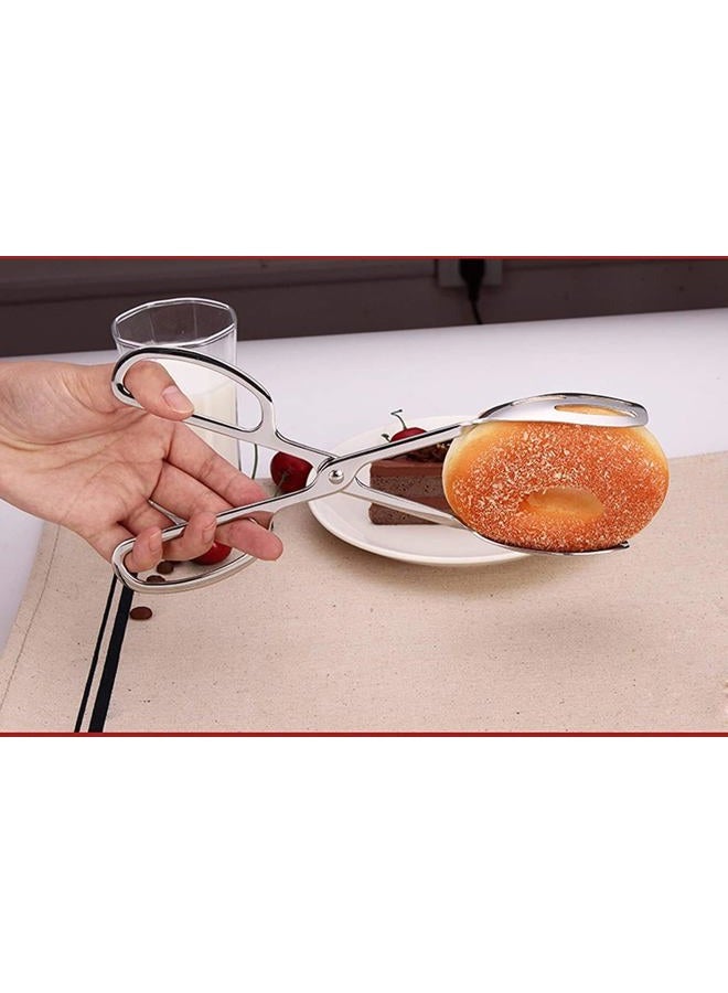 KEBE 2-PACK Stainless Steel Buffet Party Catering Serving Tongs Thickening Food Clip Salad Tongs Cake Clip Bread Clip - Image 2