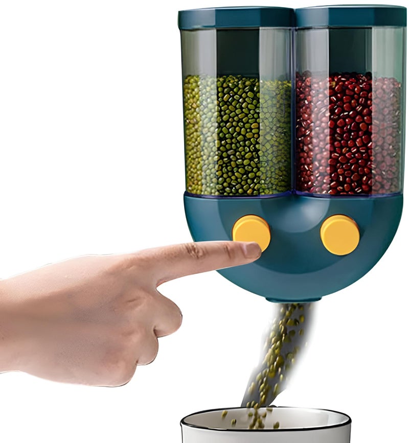 Airtight Food Storage Box - Wall Mounted Cereal Dispenser for Dry Food, Snacks, and Organizing Kitchen, 1500 ml Capacity, Countertop Storage Solution - Image 3