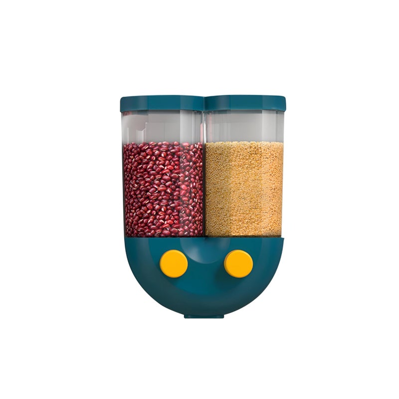 Airtight Food Storage Box - Wall Mounted Cereal Dispenser for Dry Food, Snacks, and Organizing Kitchen, 1500 ml Capacity, Countertop Storage Solution - Image 1