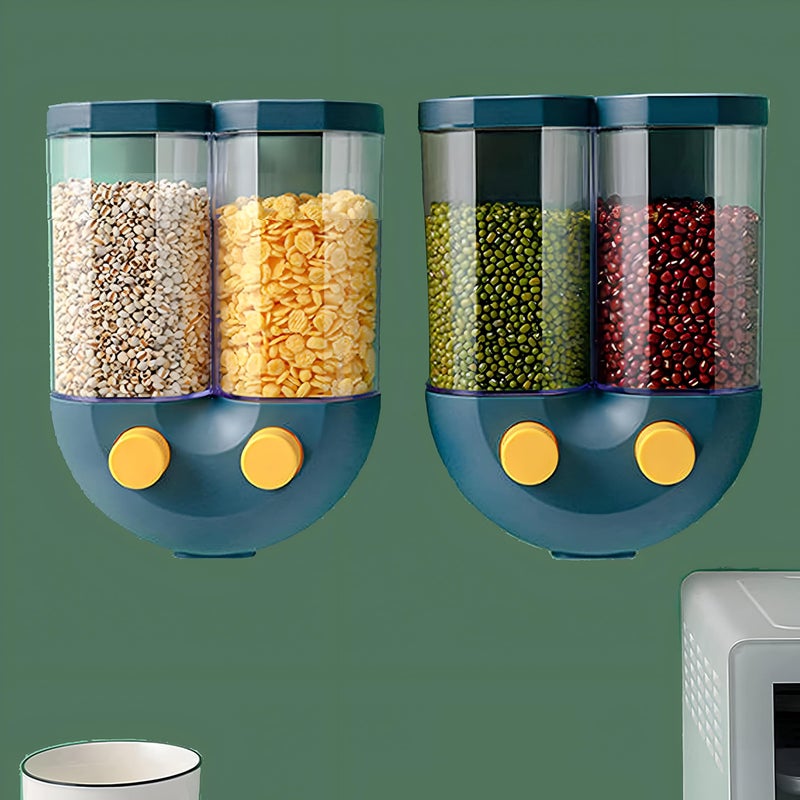 Airtight Food Storage Box - Wall Mounted Cereal Dispenser for Dry Food, Snacks, and Organizing Kitchen, 1500 ml Capacity, Countertop Storage Solution - Image 4