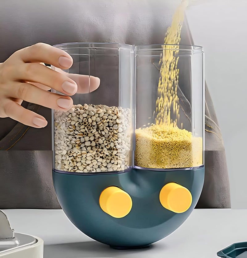 Airtight Food Storage Box - Wall Mounted Cereal Dispenser for Dry Food, Snacks, and Organizing Kitchen, 1500 ml Capacity, Countertop Storage Solution - Image 5