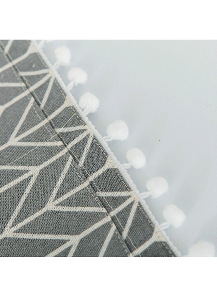 Arabest Microwave Dust Proof Cover, Microwave Oven Accessory Protective Cover, with Side Storage Pockets, Cotton Linen Dust Proof & Oil Resistant, for Kitchen Appliances, 30x90cm (Grey Arrow) - Image 5