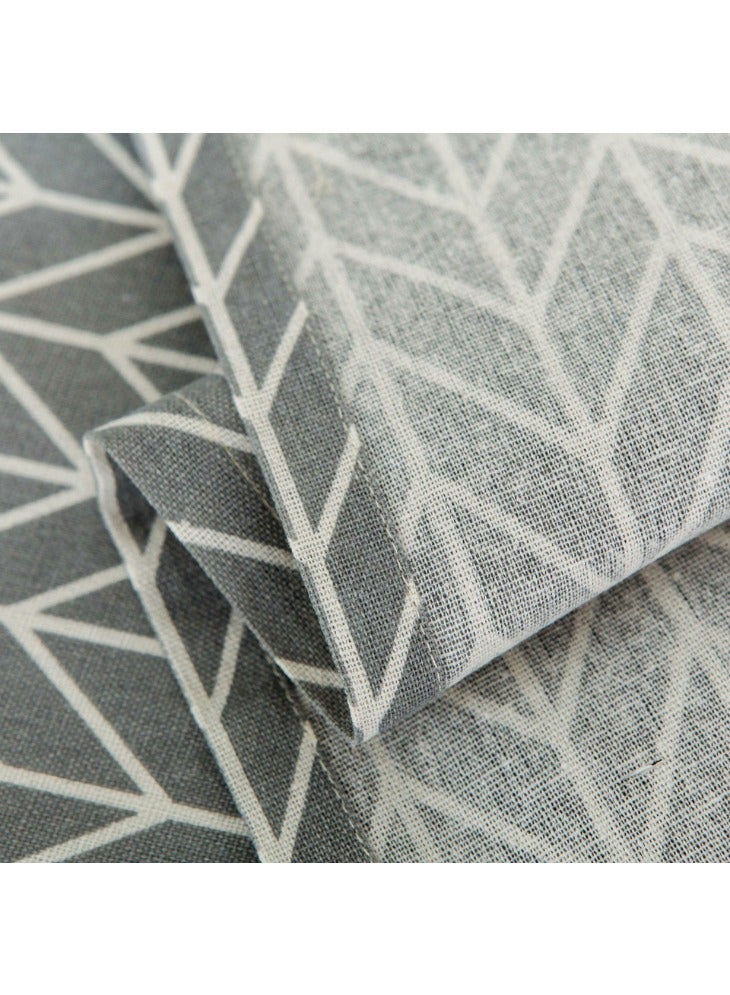 Arabest Microwave Dust Proof Cover, Microwave Oven Accessory Protective Cover, with Side Storage Pockets, Cotton Linen Dust Proof & Oil Resistant, for Kitchen Appliances, 30x90cm (Grey Arrow) - Image 4