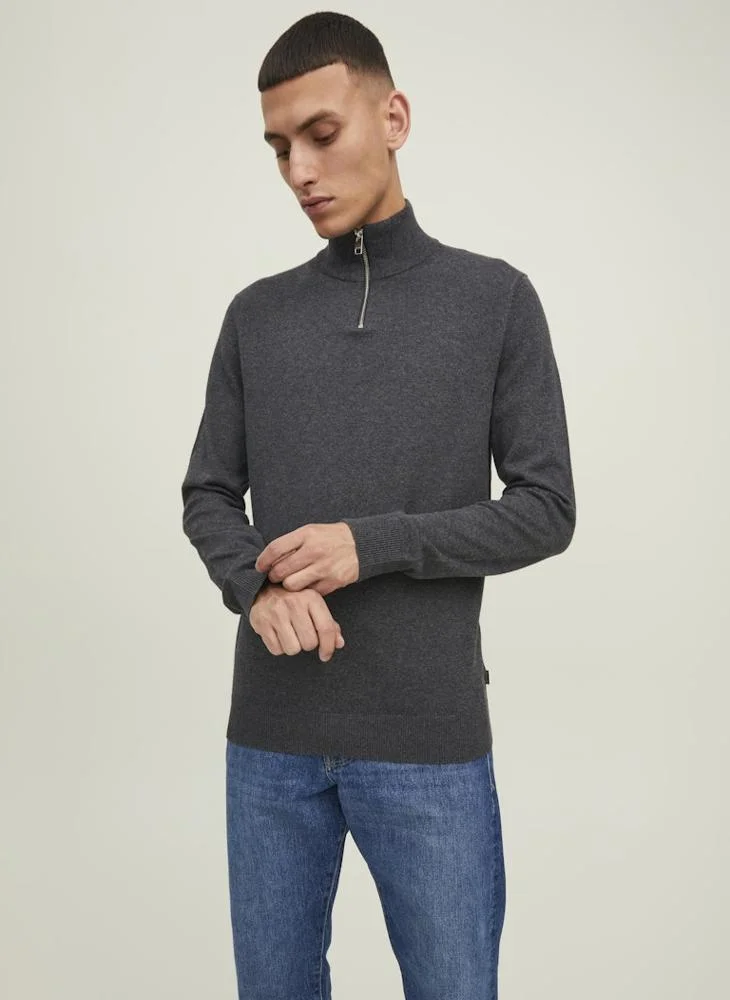 JACK & JONES Jjeemil Knit Half Zip Sweatshirt