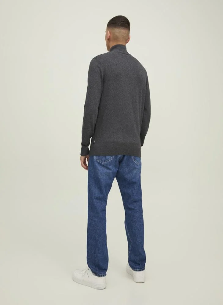 JACK & JONES Jjeemil Knit Half Zip Sweatshirt