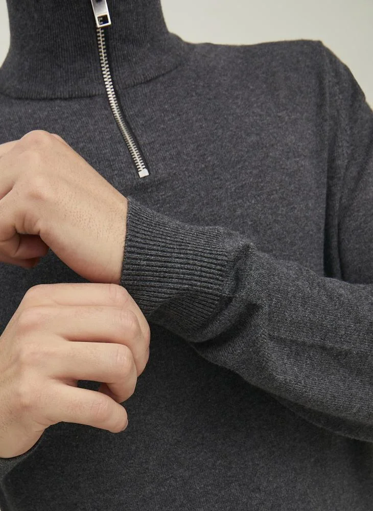 JACK & JONES Jjeemil Knit Half Zip Sweatshirt
