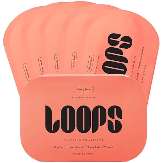 LOOPS WEEKLY RESET - Rejuvenating Hydrogel Eye Mask Kit - Brighten, Hydrate, Nourish and Help Reduce Wrinkles for Refreshed Eyes - Reduces Signs of Puffiness - For Resilient-Looking Skin - 5 Pc - Image 1