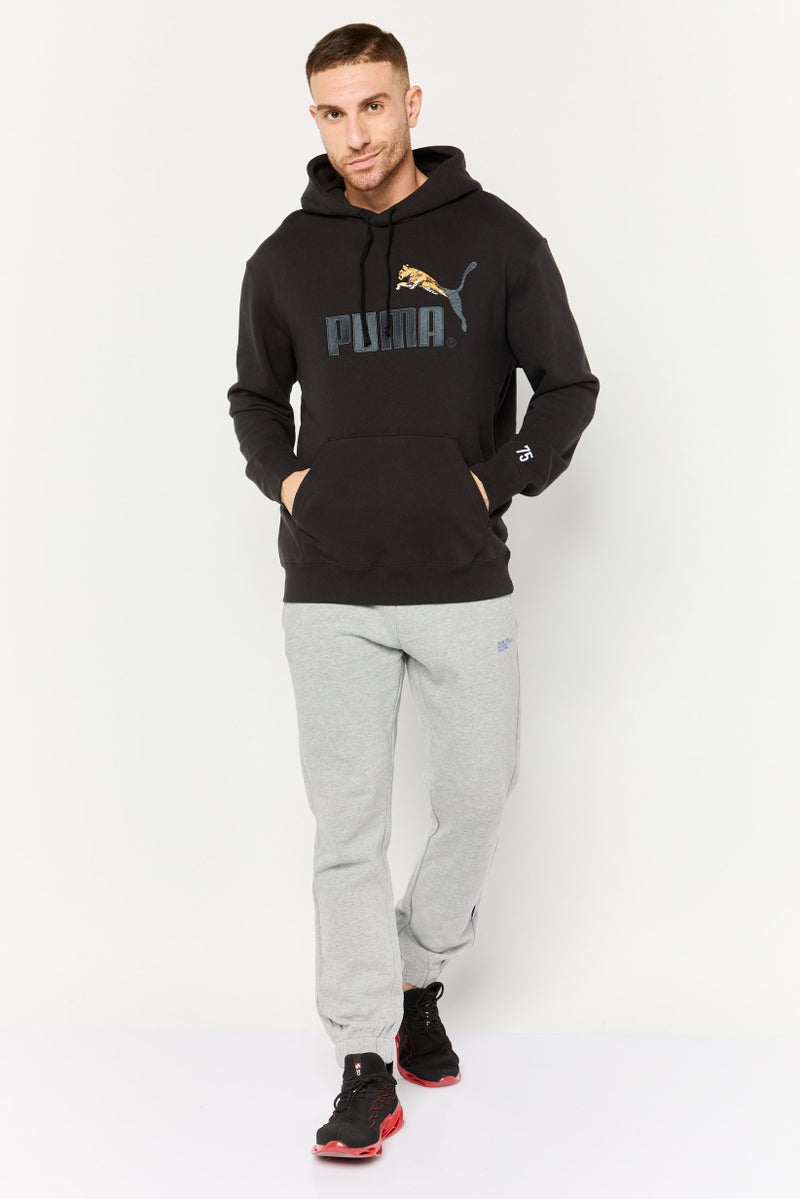 PUMA Men Sportswear Fit Embroidered Logo Long Sleeves Outdoor Sweatshirt, Black  - Image 3