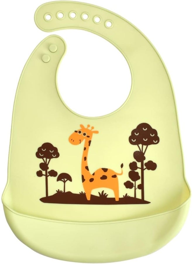 AUSHA Cute Camel Design 6 hole Waterproof Soft Silicone Baby Bib for 0-6 years babies - Image 1
