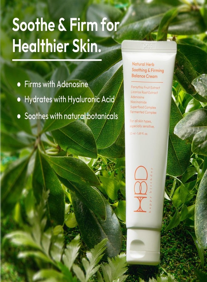 HBD Soothing & Firming Face Moisturizer with Niacinamide & Adenosine - Korean Anti-Wrinkle & Hydrating Cream - Lightweight, Sensitive Skin Safe, 1.69 Fl Oz - Image 2