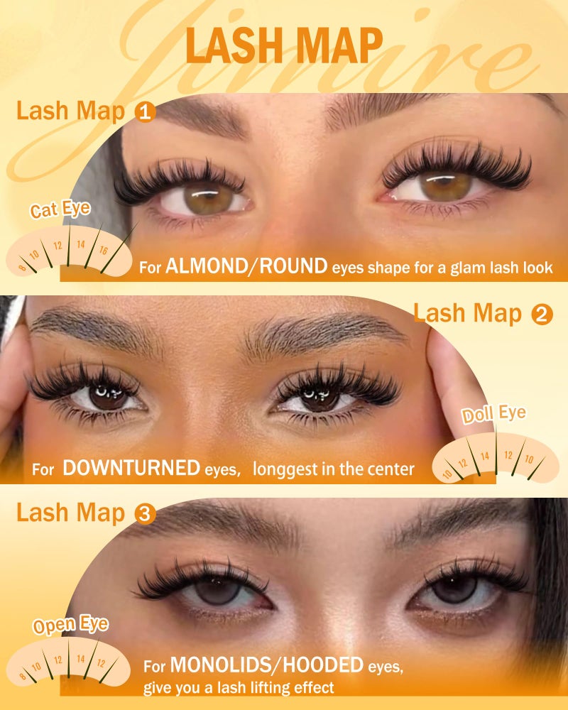 JIMIRE Wispy Lash Clusters Extensions 180Pcs Anime Eyelash Clusters D-Curly Manga Lashes Clusters Natural Look 8-16MM Cluster Eyelash Extensions Individual Lash Extension Pack - Image 3