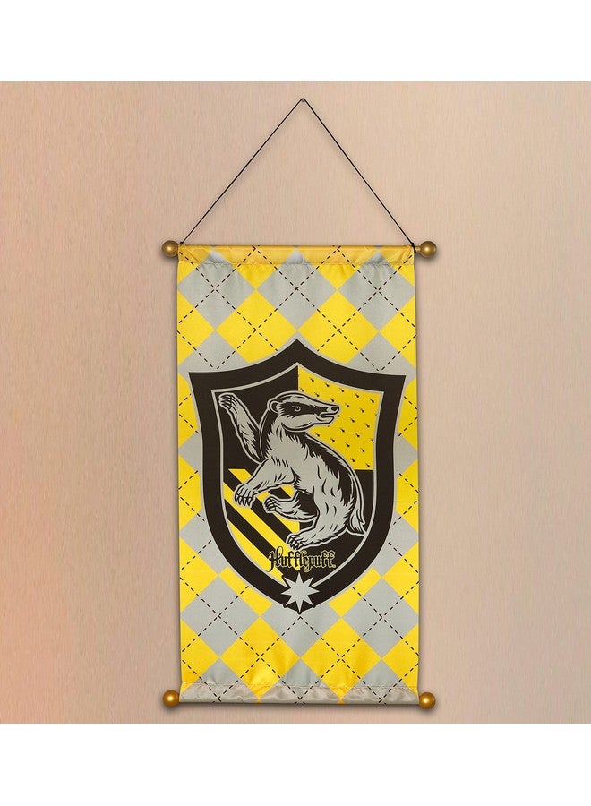 Rubies Harry Potter Hogwarts Fabric House Banner with Plastic Dowel, Officially Licensed, Hufflepuff, 33" x 16" for Themed Parties and Halloween - Image 3