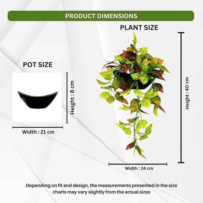 fancymart Elegant Artificial Plant Falling Leaves with Pot for Home & Office Decor – Versatile Potted Plant for Tabletop, Shelves, or Hanging Display - Image 3