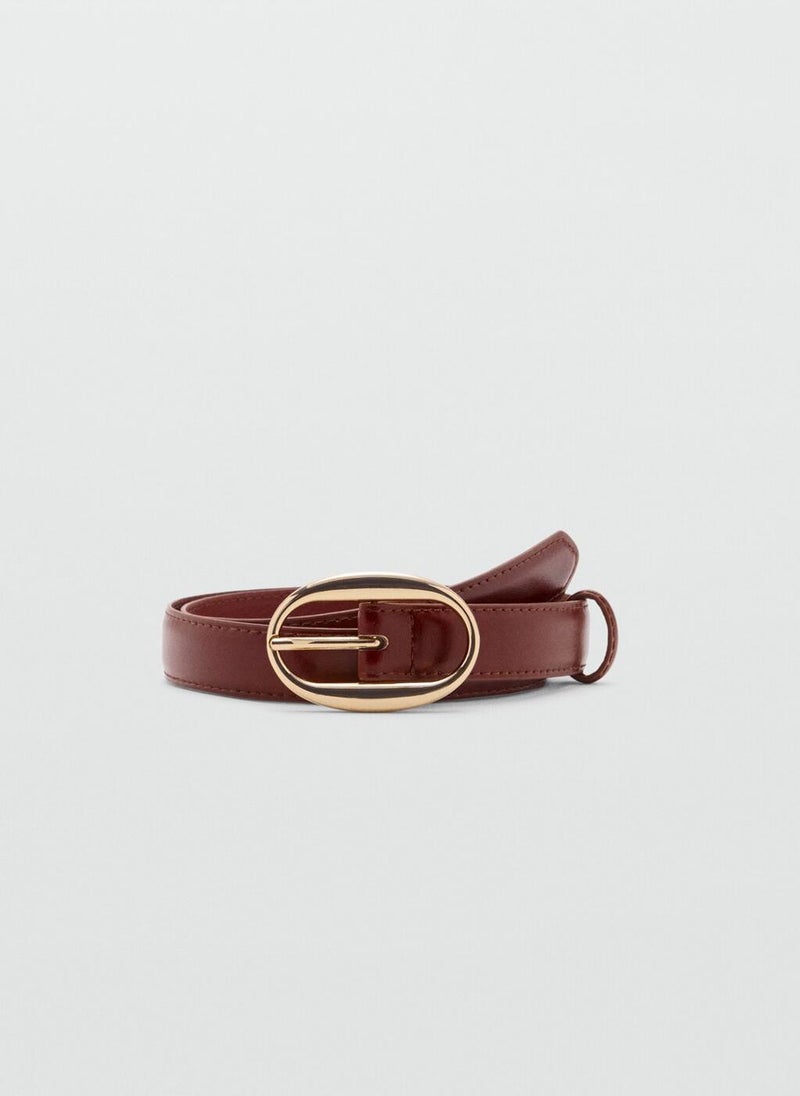 MANGO Oval buckle belt - Image 1