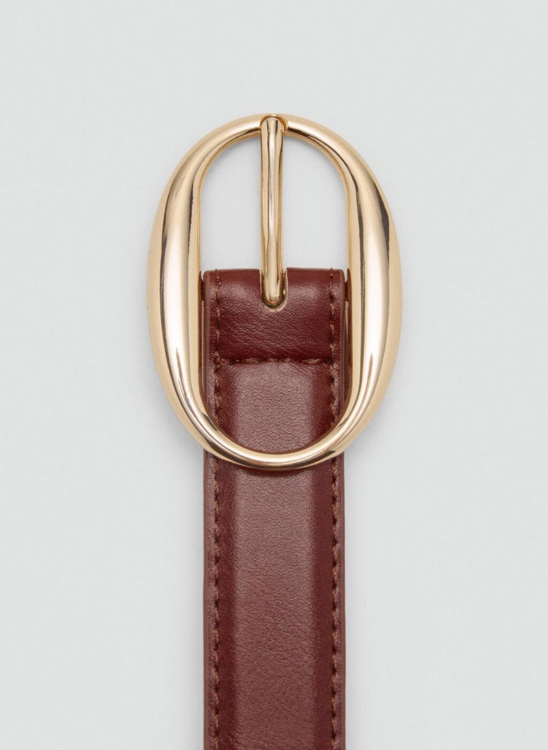 MANGO Oval buckle belt - Image 3