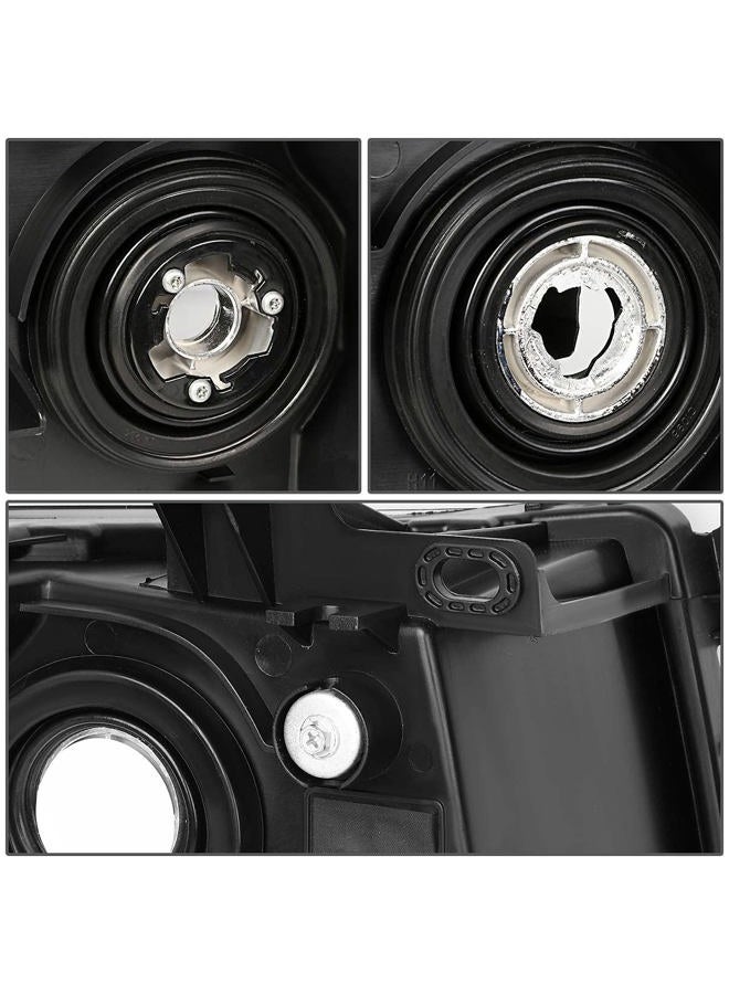 DNA Motoring HL-OH-CSIL07-BK-AM Black Amber Headlights Compatible with 07-13 Silverado 1500/07-14 Silverado 2500 HD 3500 - Image 5