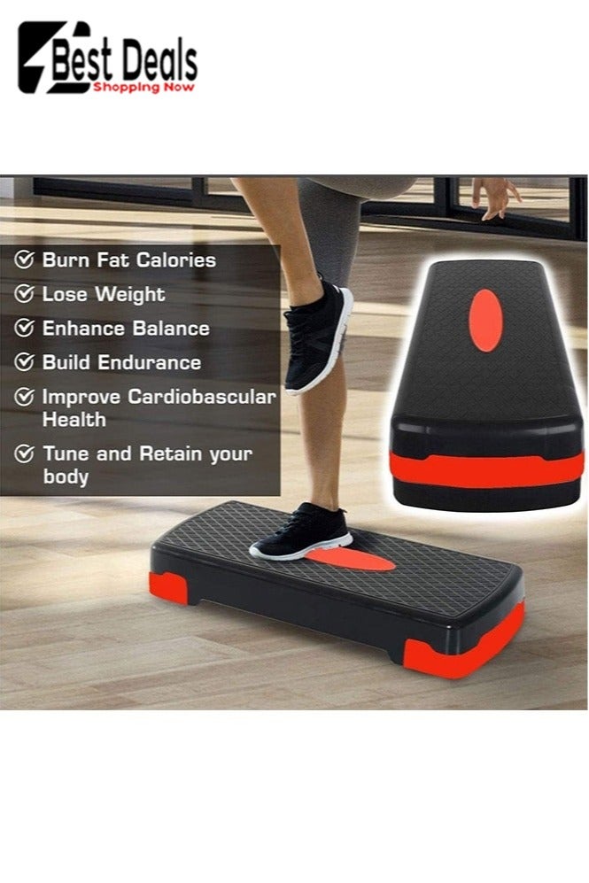 Best Deals Fitness Exercise Pedal, Adjustable Height, Aerobic Exercise Aid, Yoga Fitness Pedal, Non-Slip Aerobic Sports Pedal - Image 1