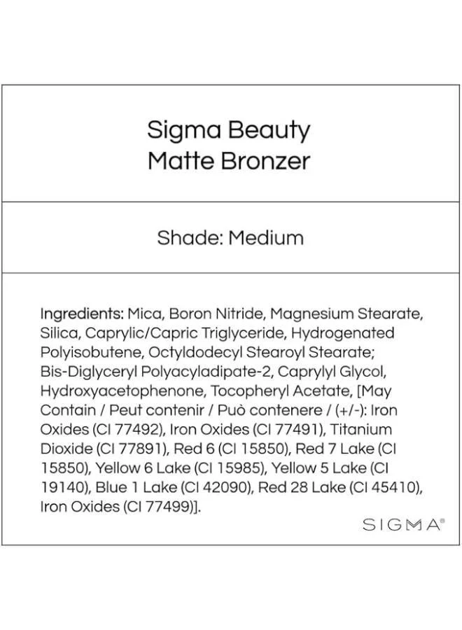 Sigma Beauty BEAUTY MATTE BRONZER - MEDIUM
