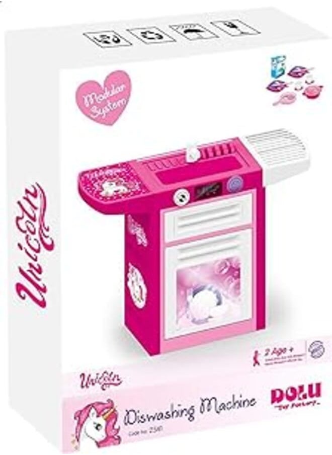 Dolu Dolu Unicorn Dish Washing Machine Toy for Girls 