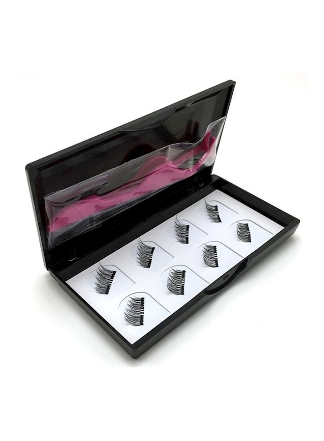 نيبمينينت رموش مستعارة مغناطيسية من 4 أزواج مع ملقاط أسود/وردي - Image 3