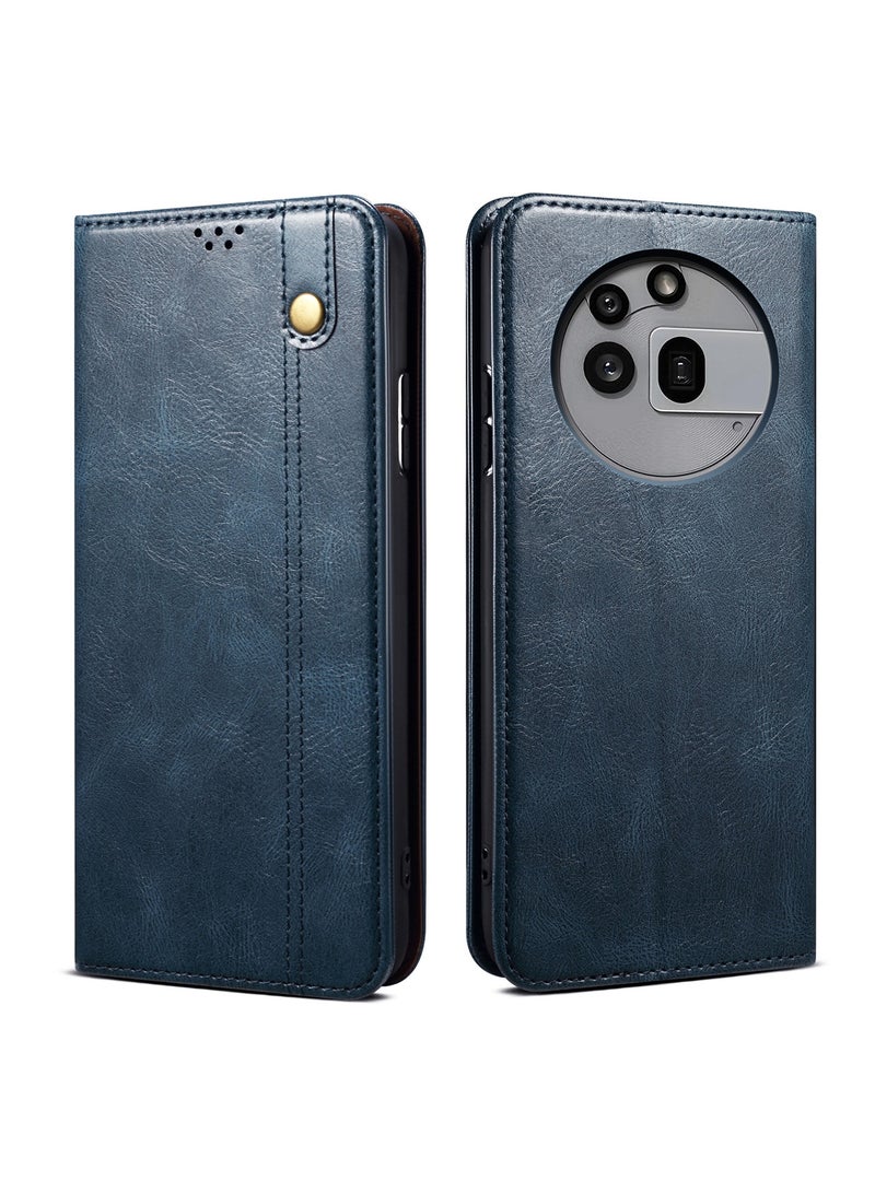 عام غطاء جلدي لجهاز Nothing Phone 3a Pro مع فتحة مغناطيسية للبطاقات، مقاوم للسقوط والخدوش، بتصميم رفيع وخفيف الوزن.