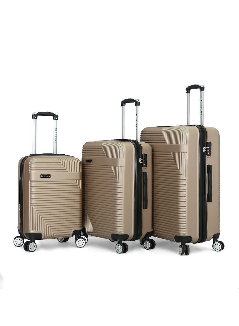 GIORDANO طقم حقائب سفر صلبة من ABS مكون من 3 قطع مع 20/24/28 بوصة - Image 1