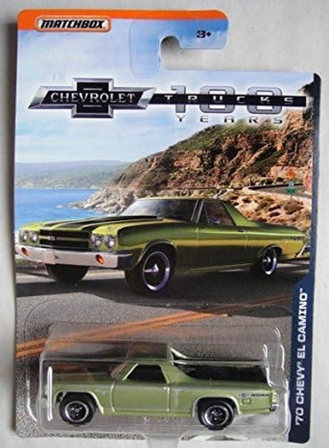 MATCHBOX 1:69 SCALE DIE CAST CHEVROLET 100 YEARS TRUCKS, GREEN '70 CHEVY EL CAMINO - Image 3