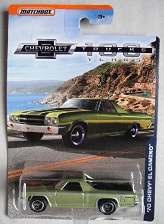 MATCHBOX 1:69 SCALE DIE CAST CHEVROLET 100 YEARS TRUCKS, GREEN '70 CHEVY EL CAMINO - Image 1
