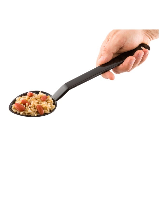 Restaurantware ملعقة تقديم بطول 13 بوصة، ملعقة تقديم صلبة واحدة - مصقولة، آمنة للغسل في غسالة الصحون، ملعقة بوفيه بلاستيكية سوداء، قابلة لإعادة الاستخدام، أداة تقديم للحفلات، خدمات الطعام، الولائم، أو المنازل - Image 2