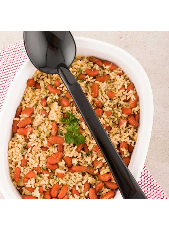 Restaurantware ملعقة تقديم بطول 13 بوصة، ملعقة تقديم صلبة واحدة - مصقولة، آمنة للغسل في غسالة الصحون، ملعقة بوفيه بلاستيكية سوداء، قابلة لإعادة الاستخدام، أداة تقديم للحفلات، خدمات الطعام، الولائم، أو المنازل - Image 3