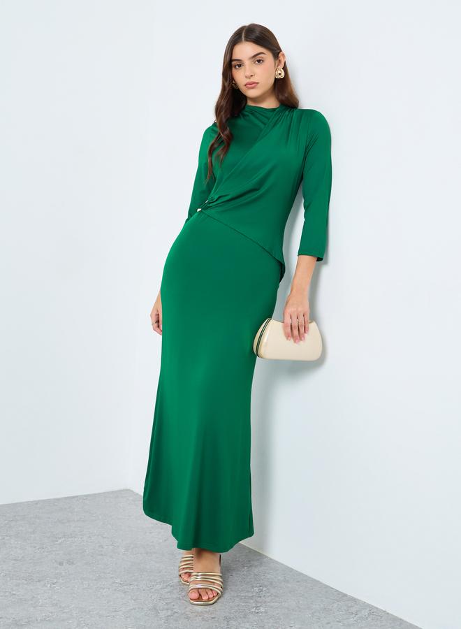 ستايلي فستان طويل سادة ضيق - Image 1