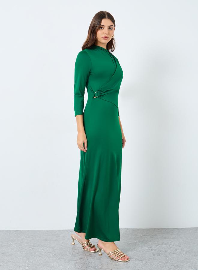 ستايلي فستان طويل سادة ضيق - Image 2