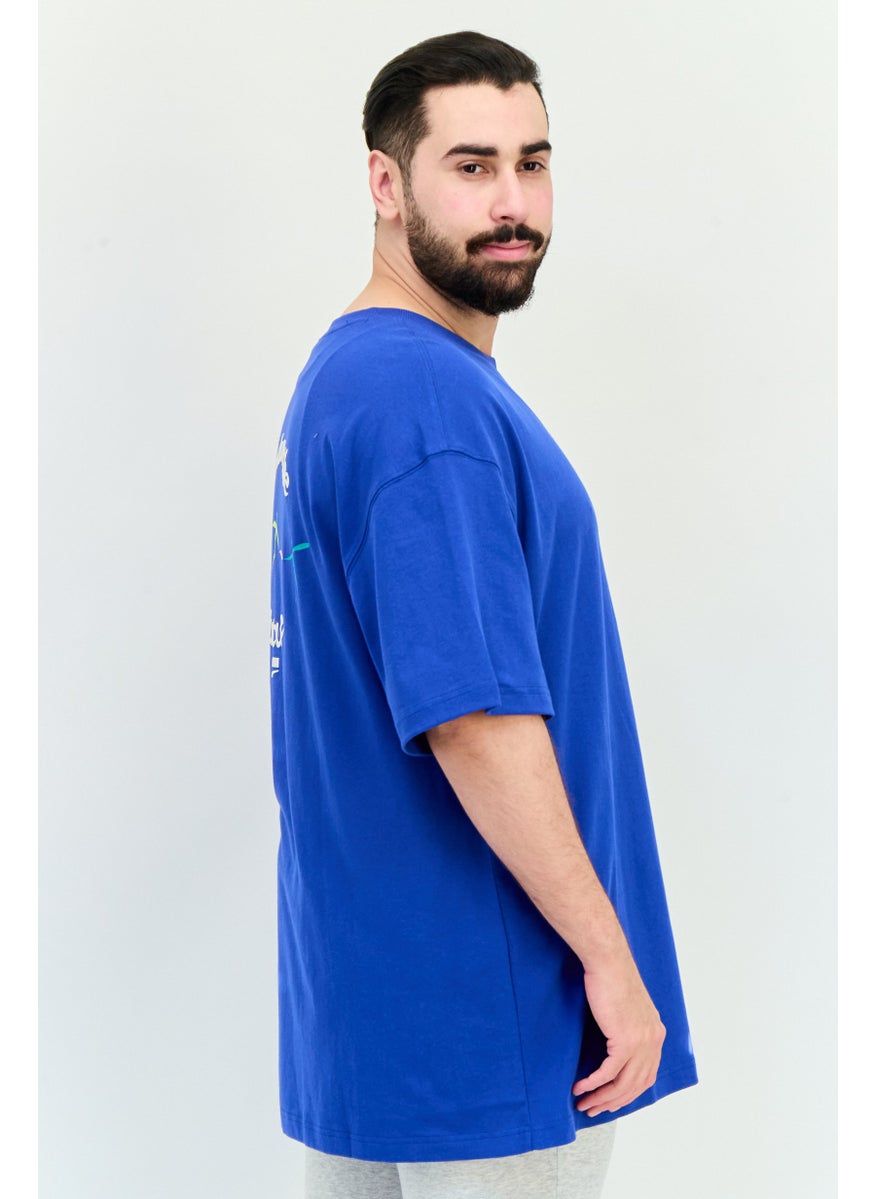 PUMA Men Sportswear Fit Short Sleeves Running T-Shirt, Blue  - Image 3