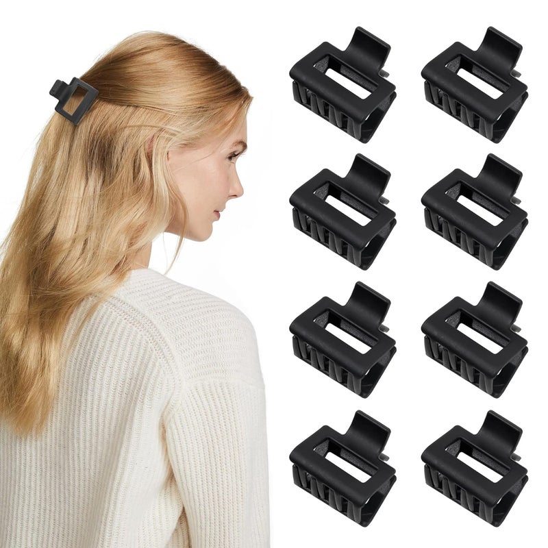 Ivyu Hair Clip  8 Packs Black Small Claw Clips for Women 157 Inch Mini Hair Clips Hair Styling Accessories for Women Girls